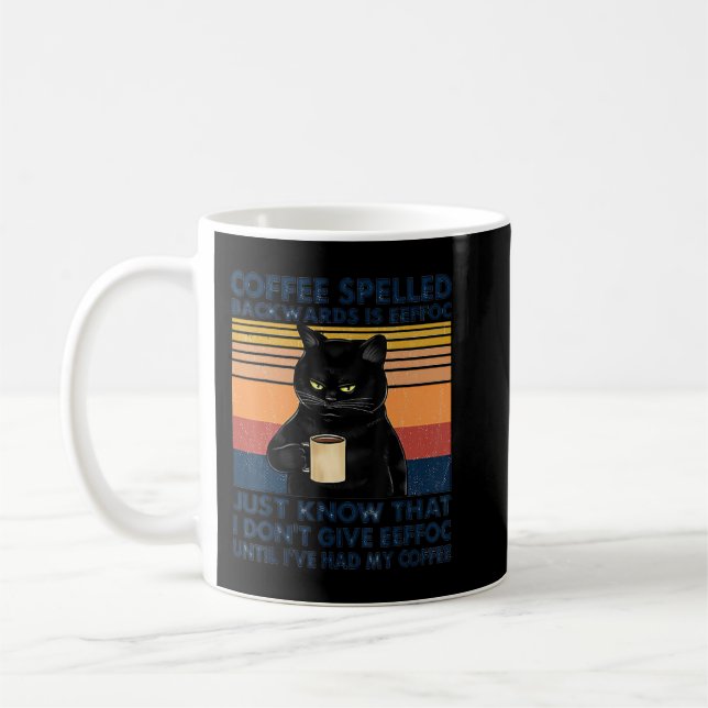 Caneca De Café O Café Ortografado Para Trás É Eefã Bebendo Vi Do  (Esquerda)