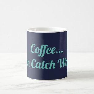 Caneca De Café O café trava então a caneca das ondas