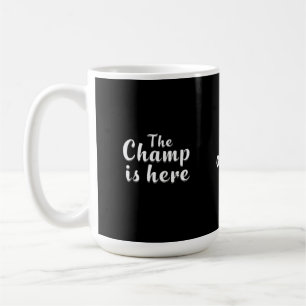 Caneca De Café O campeão está aqui, futebol e esporte fantasia