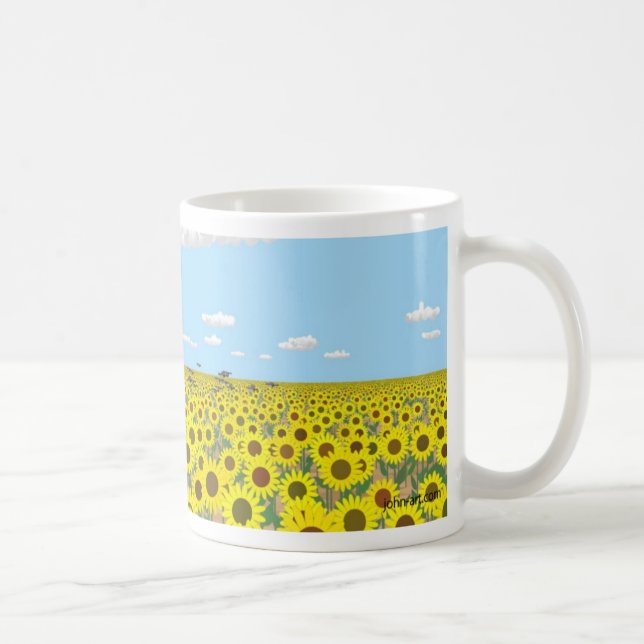 Caneca De Café o campo do girassol (Direita)