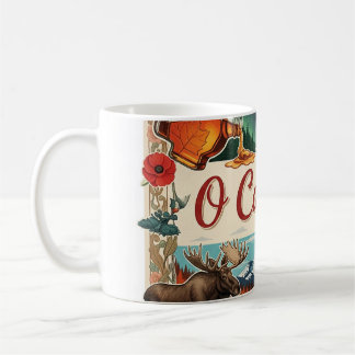 Caneca De Café O Canada Collage – Vintage Patriotic
