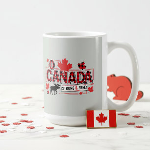 Caneca De Café O Canadá Forte & Livre Moose ID1314