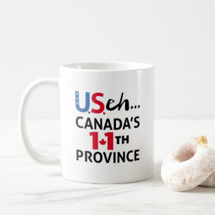 Caneca De Café O CANADÁ não está à venda para os EUA 11ª Provínci