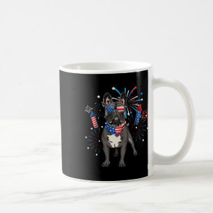 Caneca De Café O Cão-Grande Francês Cão Americano Bandeira 4 De J