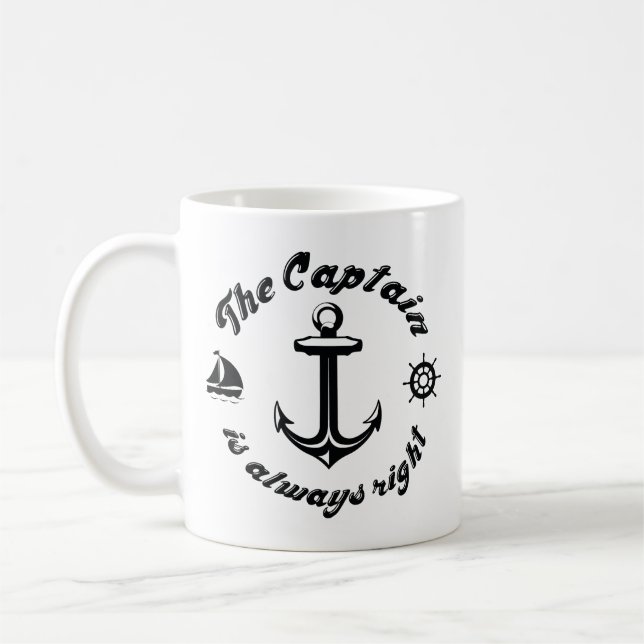 Caneca De Café O Capitão Está Sempre Certo. (Esquerda)