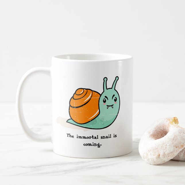 Caneca De Café O Caracol Imortal (Snail Assassin) (Com Donut)