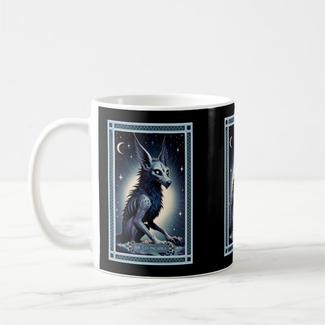 Caneca De Café O Cartão Chupacabra Tarot (Esquerda)