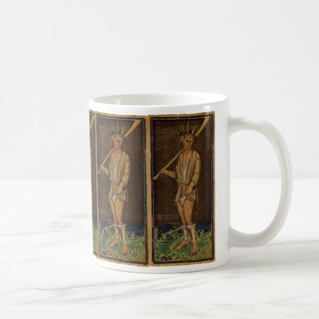 Caneca De Café O cartão de Tarot do tolo (Direita)