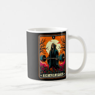 Caneca De Café O Cartão Tarot Horror Eleva A Ocupação Da Morte