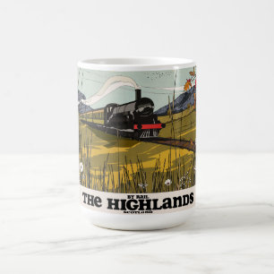 Caneca De Café O Cartaz de Viagem das Terras Altas da Escócia
