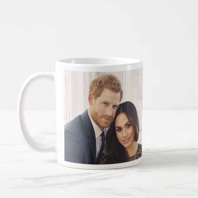 Caneca De Café O casamento do príncipe Harry a Meghan Markle. (Esquerda)