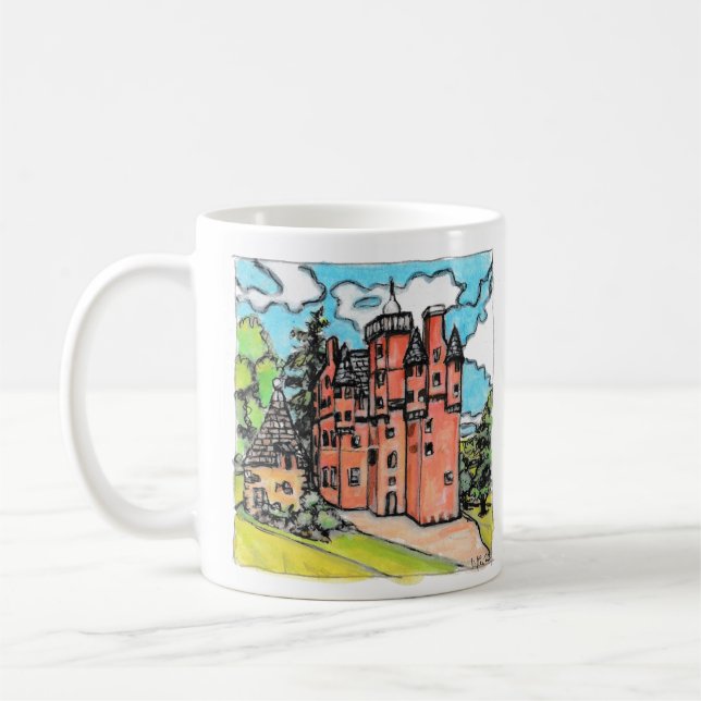 Caneca De Café O Castelo Rosa Na Escócia, Castelo De Craigievar (Esquerda)