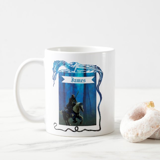 Caneca De Café O Cavaleiro Solitário: Uma Jornada Através da Névo (Com Donut)
