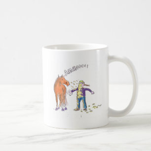 Caneca De Café O cavalo Sneezes desenhos animados engraçados