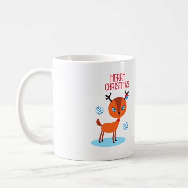 Caneca De Café O cervo diz o Xmas da feliz! (Esquerda)