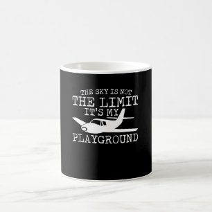 Caneca De Café O céu não é limite seu meu piloto do campo de