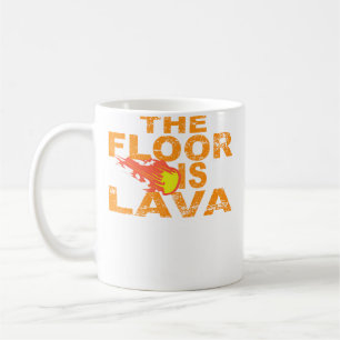 Caneca De Café O Chão É Lava Correndo Parkour