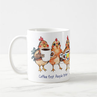 Caneca De Café O Chix do Vixy, o café primeiro. Pessoas Mais Tard