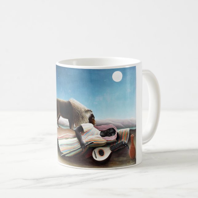 Caneca De Café O cigano adormecido, Henri Rousseau (1897) (Frente Esquerda)