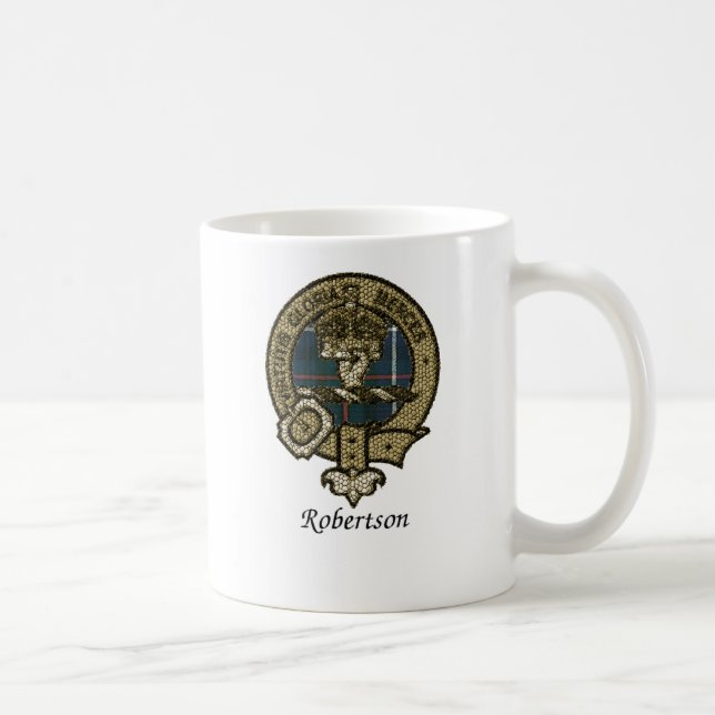 Caneca De Café O clã de Robertson Crest (Direita)