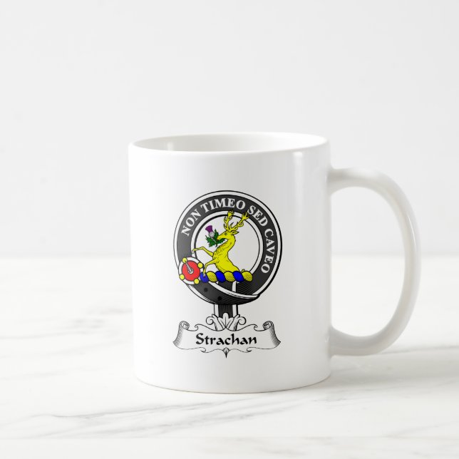 Caneca De Café O clã de Strachan Crest (Direita)