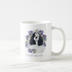 Caneca De Café O Cocker Spaniel Americano Esquece-Me Não