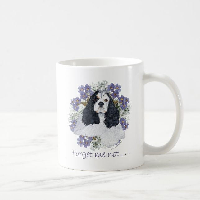 Caneca De Café O Cocker Spaniel Americano Esquece-Me Não (Direita)