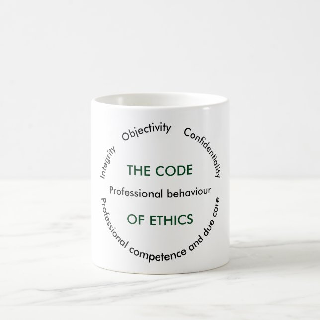 Caneca De Café "O código de ética - 5 princípios fundamentais " (Centro)