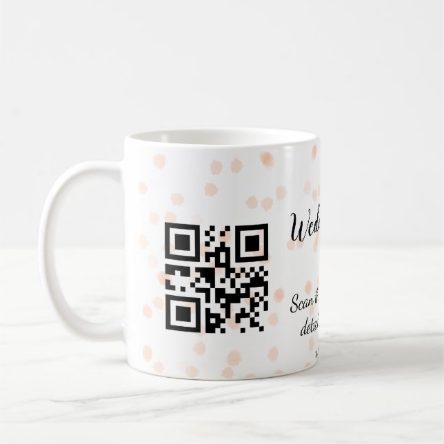 Caneca De Café O código QR de verificação do site de casamento pa (Esquerda)