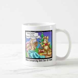 Caneca De Café O Coelho de Páscoa É Um Marmota Engraçado