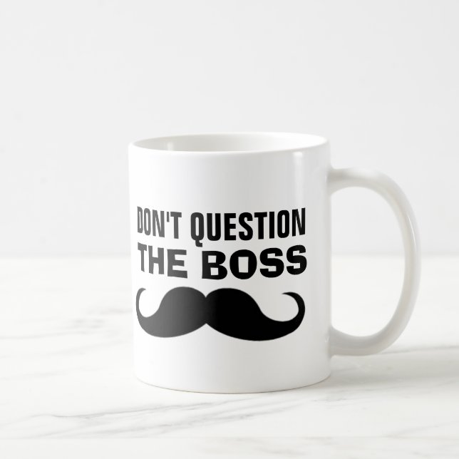 Caneca De Café O Coffee Mug do Bloco de bigode do BOSS, engraçado (Direita)