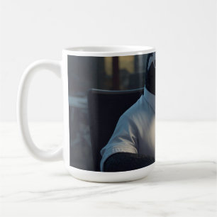 Caneca De Café O Contador Pinguim – Arte Divertida de Animais no