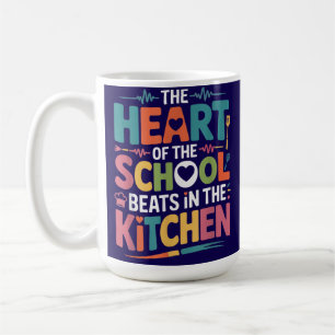 Caneca De Café O Coração da Escola Late na Cozinha