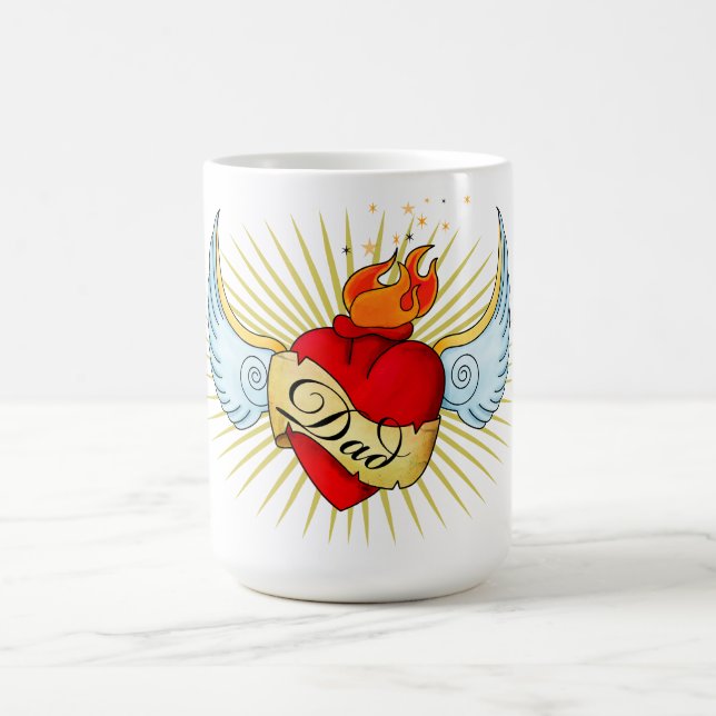 Caneca De Café O coração do pai (Centro)