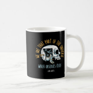 Caneca De Café O crânio do espaço filosófico Alan Watta citação a