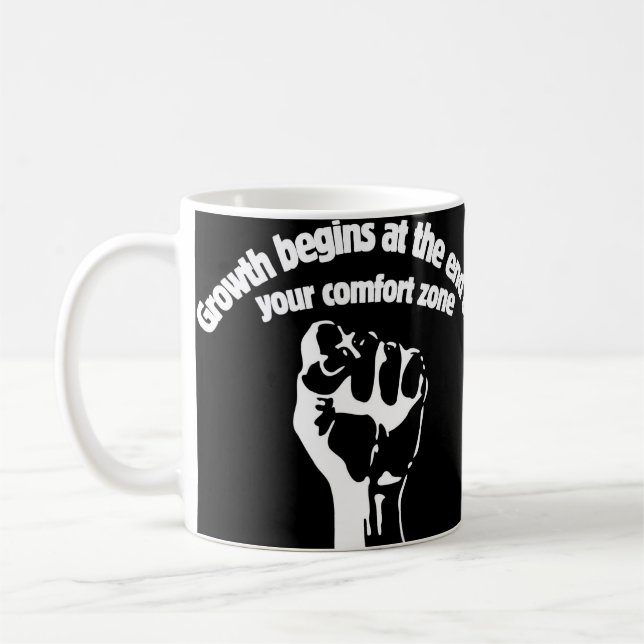 Caneca De Café O crescimento começa no fim da sua zona de confort (Esquerda)
