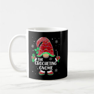 Caneca De Café O Crocheting Gnomo das Luzes de Natal Matchin