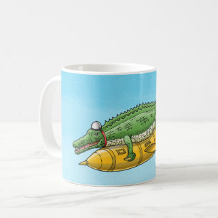 Caneca De Café O Crocodilo Foguete