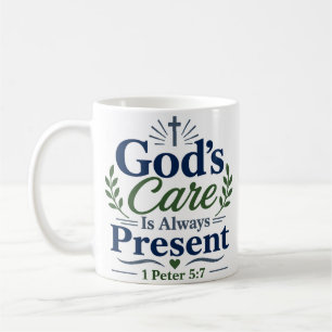 Caneca De Café O Cuidado de Deus Está Sempre Presente Verso Confo