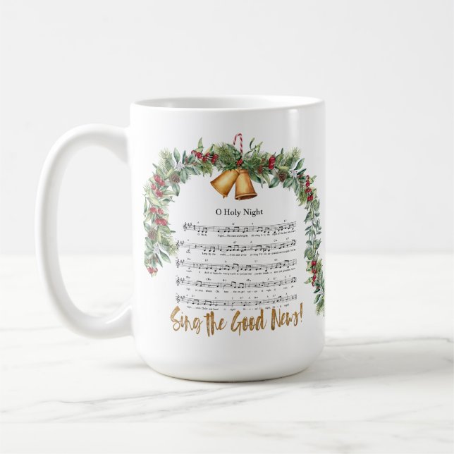 Caneca De Café O Culto HOLY NIGHT - Script Hymn 15oz (Esquerda)