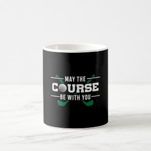 Caneca De Café O Curso Estará Com Você Golfe Golfe Golfe Engraçad