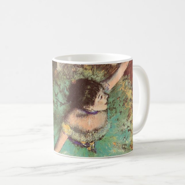 Caneca De Café O Dançarino Verde de Edgar Degas, Balé Antigo (Frente Esquerda)