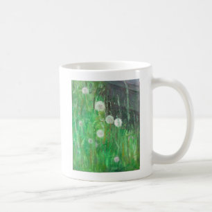 Caneca De Café O dente-de-leão cronometra no óleo da grama 2008