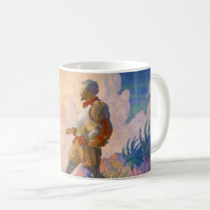 Caneca De Café O descobridor de Newell Convers Wyeth