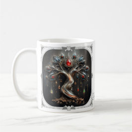 Caneca De Café O desenho da Árvore da Vida em Art Déco.