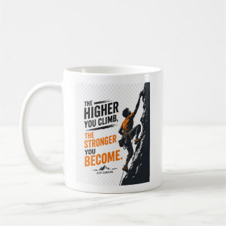 Caneca De Café O Design de Escalada de Rocha Quanto Mais Alto Voc
