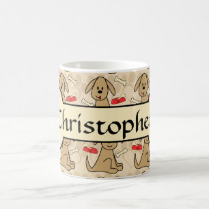 Caneca De Café O design gráfico de cão de filhote de cachorro d