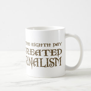 Caneca De Café O deus criou o jornalismo