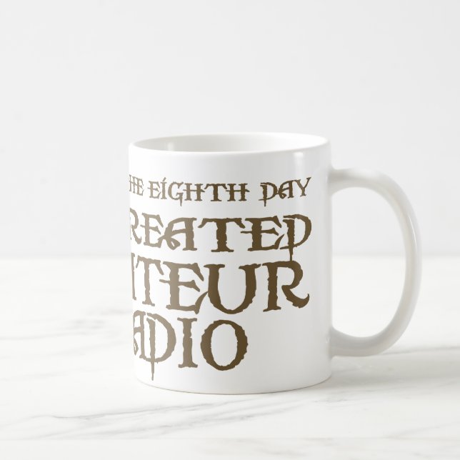 Caneca De Café O deus criou o rádio amador (Direita)