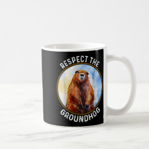 Caneca De Café O Dia da Marmota Respeite a Marmota